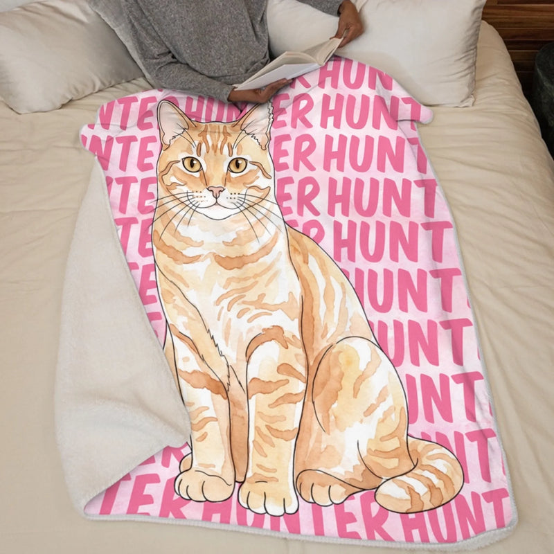 Custom Photo Blanket - Personalized Birthday Gifts For Dog Cat Lovers, Dog Dad And Mom, Cat Owners - Soft Hugs From Pup
