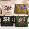Custom Corduroy Tote Bag - Personalized Birthday Gifts For Wife, Daughter, Besties, Sisters, Granddaughter, Grandma, Mom, Yourself - Blooms On Corduroy