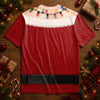 Custom Funny T-shirt - Personalized Christmas Birthday Gifts For Husband, Son, Grandson, Brother, Grandpa, Dad, Yourself - Santa Has Been Working Out