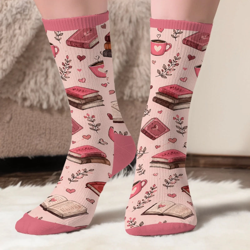 Custom Crew Socks - Personalized Bookish Gifts For Book Lovers, Bookworms, Readers - Pages Before Plans