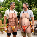 Custom Funny Apron With Pocket - Personalized Birthday Gifts For Men - Just Out Here Showing Off