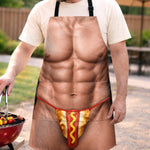 Custom Funny Apron With Pocket - Personalized Birthday Gifts For Men - Just Out Here Showing Off