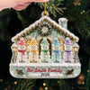 Custom Sea Glass Acrylic Ornament - Personalized Christmas Birthday Gifts For Mom, Dad, Brother, Sister - Cozy Christmas Memories