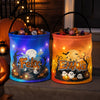 Custom LED Light Bucket Bag - Personalized Halloween  Birthday Gifts For Kids - Tiny Little Halloween Trickster