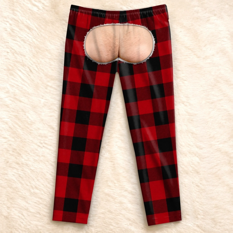 Custom Funny Pajama Pants - Personalized Christmas Birthday Gifts For Husband, Son, Grandson, Brother, Grandpa, Dad, Yourself - Chilly Breeze In The Back