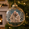 Custom Photo Acrylic Ornament - Personalized Christmas Anniversary Gifts For Husband And Wife, Him And Her - Love Is In The Air