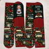 Custom Crew Socks - Personalized Bookish Gifts For Book Lovers, Bookworms, Readers - One More Chapter Is Never Just One
