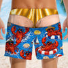 Custom Funny Patriotic Men Swim Trunks - Personalized Summer Vacation And Travel Gifts For Husband, Son, Grandson, Brother, Grandpa, Dad, Yourself - Tropical Mode Is Fully On