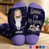 Custom Crew Socks - Personalized Bookish Gifts For Book Lovers, Bookworms, Readers - A Good Story Never Really Ends