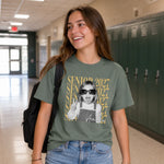 Custom Photo Comfort T-Shirt - Personalized Graduation Gifts For Daughter, Granddaughter - Caps Off To Success