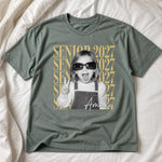 Custom Photo Comfort T-Shirt - Personalized Graduation Gifts For Daughter, Granddaughter - Caps Off To Success