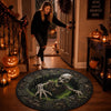 Custom 3D Skeleton Vortex Quilted Round Mat - Personalized Halloween Birthday Gifts For Mom, Dad, Brother, Sister - The Dead Always Rise At Night
