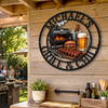 Custom BBQ Shaped Metal Sign - Personalized Grilling Gifts For BBQ Lovers, Husband, Son, Grandson, Brother, Grandpa, Dad, Yourself - Hot Smoke And Ice Cold Drinks