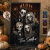 Custom Photo Skeleton Portrait Vertical Poster - Personalized Halloween Decor Birthday Gifts For Mom, Dad, Brother, Sister - We Put The Boo In Family