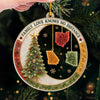 Custom Long Distance Acrylic Ornament - Personalized Christmas Birthday Gifts For Mom, Dad, Brother, Sister - Connected By Love Every Day
