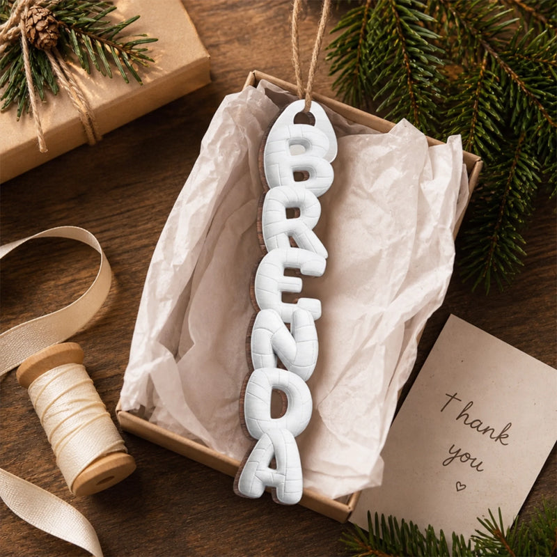 Custom Letter Wooden Ornament - Personalized Christmas Birthday Gifts For Mom, Dad, Brother, Sister, Kids, Sports Fans, Sports Lovers - Cute Dreams Filled With Joy