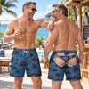Custom Funny Men Swim Trunks - Personalized Summer Vacation And Travel Gifts For Husband, Son, Grandson, Brother, Grandpa, Dad, Yourself - Living That Tropical Beach Life