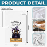 Custom Witchy Kitchen Towel - Personalized Halloween Birthday Gifts For Witch, Wife, Daughter, Besties, Sisters, Granddaughter, Grandma, Mom, Yourself - Witchy Magic, Sweet Home