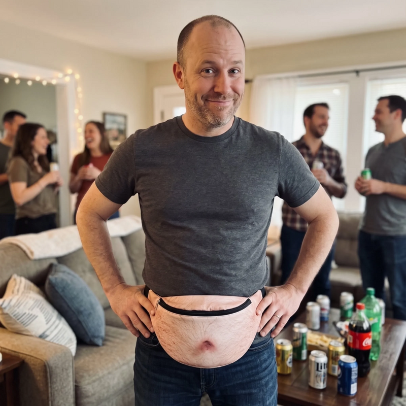 Custom Funny Belly Fanny Pack - Personalized Birthday Gifts For Husband, Son, Grandson, Brother, Grandpa, Dad, Yourself - Big Belly, Bigger Smiles
