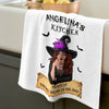 Custom Witchy Kitchen Towel - Personalized Halloween Birthday Gifts For Witch, Wife, Daughter, Besties, Sisters, Granddaughter, Grandma, Mom, Yourself - Into The Soup, Darling