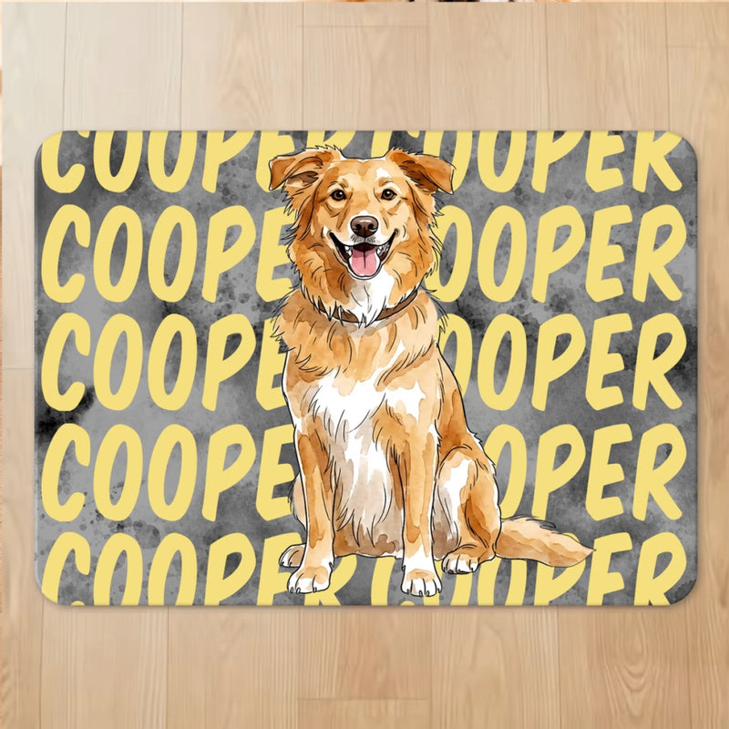 Custom Photo Pet Feeding Mat - Personalized Birthday Gifts For Dog Cat Lovers, Dog Dad And Mom, Cat Owners - Trendy Paws