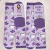 Custom Shh I'm Reading Crew Socks - Personalized Bookish Gifts For Book Lovers, Bookworms, Readers - Easily Distracted By Books