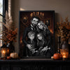 Custom Photo Vertical Poster - Personalized Halloween Decor Birthday Gifts For Mom, Dad, Brother, Sister - The Spooky Bunch