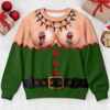 Custom Funny Ugly Sweatshirt - Personalized Christmas Birthday Gifts For Husband, Son, Grandson, Brother, Grandpa, Dad, Yourself - Check Out My Holiday Cheer