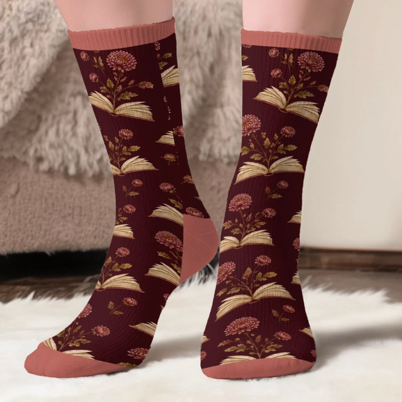 Custom Shh I'm Reading Crew Socks - Personalized Bookish Gifts For Book Lovers, Bookworms, Readers - Lost In A Great Story