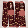 Custom Shh I'm Reading Crew Socks - Personalized Bookish Gifts For Book Lovers, Bookworms, Readers - Lost In A Great Story