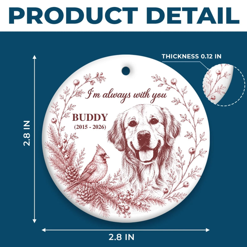 Custom Photo Ceramic Ornament - Personalized Pet Christmas Memorial Sympathy Gifts For Dogs, Cats - Forever Our Sweetest Friend