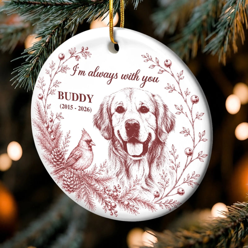 Custom Photo Ceramic Ornament - Personalized Pet Christmas Memorial Sympathy Gifts For Dogs, Cats - Forever Our Sweetest Friend