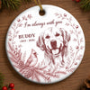 Custom Photo Ceramic Ornament - Personalized Pet Christmas Memorial Sympathy Gifts For Dogs, Cats - Forever Our Sweetest Friend