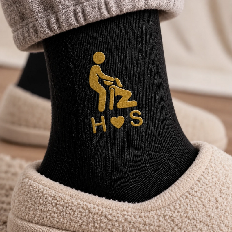 Custom Funny Embroidered Socks - Personalized Birthday Gifts For Husband, Boyfriend, Him And Her - You’re My Favorite Bad Decision