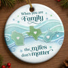 Custom Long Distance Ceramic Ornament - Personalized Christmas Birthday Gifts For Mom, Dad, Brother, Sister - Side By Side Miles Apart