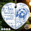 Custom Photo Ceramic Ornament - Personalized Pet Christmas Memorial Sympathy Gifts For Dogs, Cats - A Piece Of My Heart Went With You