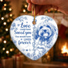 Custom Photo Ceramic Ornament - Personalized Pet Christmas Memorial Sympathy Gifts For Dogs, Cats - A Piece Of My Heart Went With You