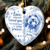 Custom Photo Ceramic Ornament - Personalized Pet Christmas Memorial Sympathy Gifts For Dogs, Cats - A Piece Of My Heart Went With You