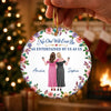Custom Ceramic Ornament - Personalized Best Friend Christmas Birthday Gifts For Women, Besties, Sisters, BFF - Forever Laugh, Sweet Sisters