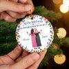 Custom Ceramic Ornament - Personalized Best Friend Christmas Birthday Gifts For Women, Besties, Sisters, BFF - Forever Laugh, Sweet Sisters