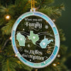 Custom Long Distance Acrylic Ornament - Personalized Christmas Birthday Gifts For Mom, Dad, Brother, Sister - Miles Apart Always In Heart