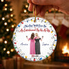 Custom Ceramic Ornament - Personalized Best Friend Christmas Birthday Gifts For Women, Besties, Sisters, BFF - Merry Times With Besties