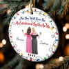 Custom Ceramic Ornament - Personalized Best Friend Christmas Birthday Gifts For Women, Besties, Sisters, BFF - Merry Times With Besties