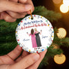 Custom Ceramic Ornament - Personalized Best Friend Christmas Birthday Gifts For Women, Besties, Sisters, BFF - Merry Times With Besties