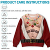 Custom Funny Ugly Sweatshirt - Personalized Christmas Birthday Gifts For Husband, Son, Grandson, Brother, Grandpa, Dad, Yourself - Santa Approved Trouble Maker