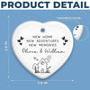 Custom New Home Ceramic Ornament - Personalized Anniversary Christmas Wedding Gifts For Husband And Wife, Him And Her - New Keys, New Memories