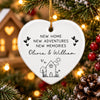 Custom New Home Ceramic Ornament - Personalized Anniversary Christmas Wedding Gifts For Husband And Wife, Him And Her - New Keys, New Memories