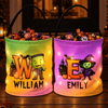 Custom LED Light Bucket Bag - Personalized Halloween Birthday Gifts For Kids - Spooky Fun Starts Here