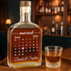 Custom First Christmas Whiskey Bottle - Personalized Anniversary Christmas Wedding Gifts For Husband And Wife, Him And Her, Wine, Bourbon, Whiskey Lovers - Cheers To Forever Love