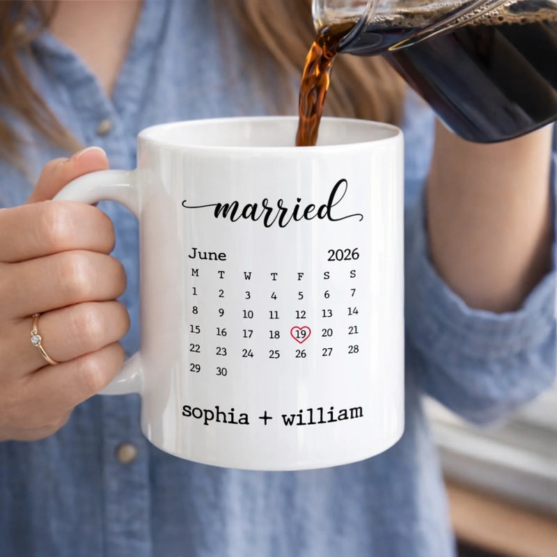 Custom Photo Mug - Personalized Anniversary Wedding Gifts For Husband And Wife, Him And Her - Together Is Our Favorite Place